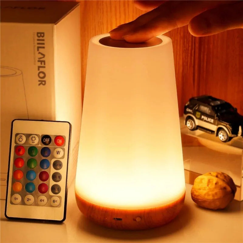 Table Lamp Bedside Lamp For Bedroom 13 Color Changing Touch